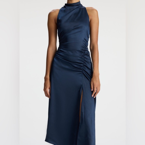 ALC Inez Faux Suede Midi Dress - Picture 7 of 8